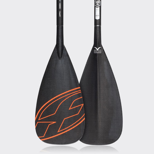 Pala para tabla de stand-up paddle - PEAK 100% CARBON  - F-one SUP - de recreo / asimétrica / simple