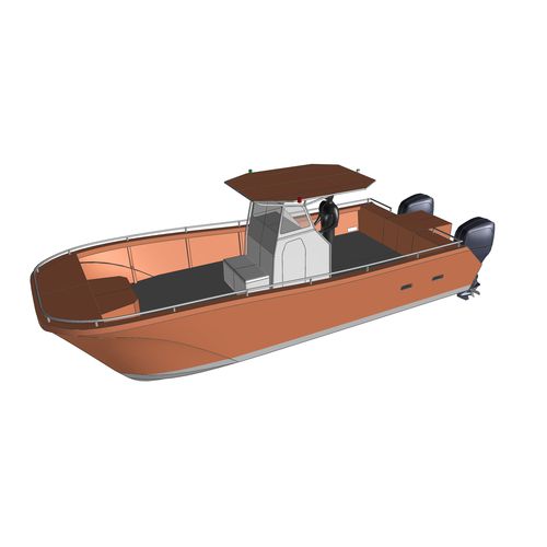 Barco open catamarán - RIDER CS 28 - RIDER MARINE - fueraborda / bimotor / con consola central