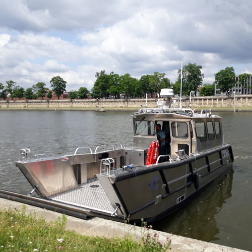 Barco profesional embarcación de apoyo al buceo - CAT 950 WT - MS Boat - embarcación de servicio / catamarán / fueraborda
