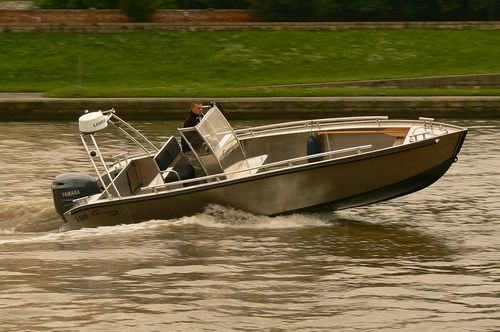Barco profesional barco utilitario - S 690 - MS Boat - fueraborda / de aluminio