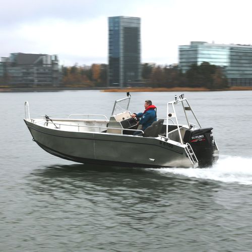 Barco profesional barco utilitario - S 610 - MS Boat - fueraborda / de aluminio
