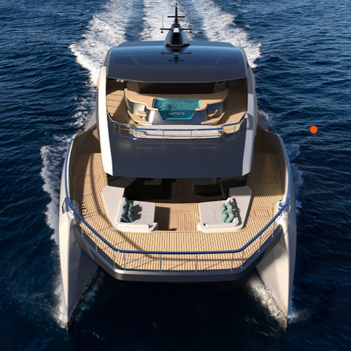Yate a motor catamarán - 92 - WIDER Yachts - de crucero / con fly cerrado / híbrido