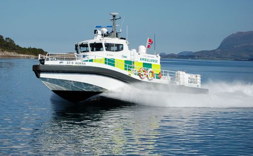 Barco profesional barco de vigilancia - FF 55X SAR - HUKKELBERG BOATS - barco de búsqueda y rescate / barco ambulancia / hidrojet intraborda