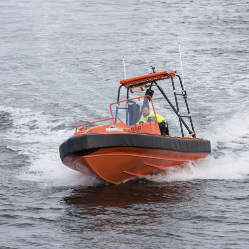 Barco profesional barco de salvamento - HB Springer 510 - HUKKELBERG BOATS - fueraborda / de aluminio / con casco rígido