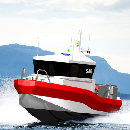 Barco profesional barco de búsqueda y rescate - 30Z SAR - HUKKELBERG BOATS - barco de salvamento / hidrojet intraborda / stern-drive