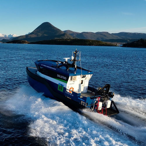 Barco profesional embarcación de apoyo al buceo - FF X-55 M4 LDC - HUKKELBERG BOATS - intraborda / diésel / hidrojet intraborda