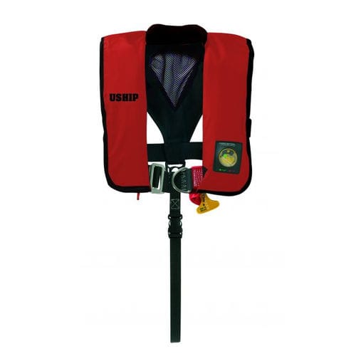 Chaleco salvavidas inflable automático - 12575 - USHIP - 180 N / unisex / con arnés de seguridad