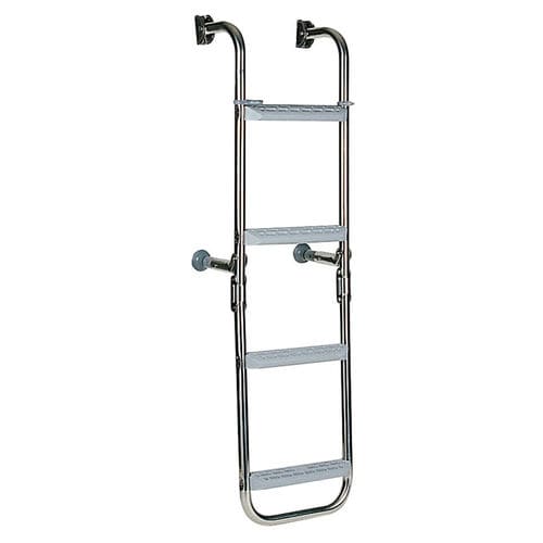 Escalera para barco - 13617 - USHIP - plegable / de baño / de acero inoxidable