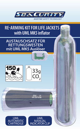 Kit de recarga para chaleco inflable - 52006 / 52007 - SeaCurity GmbH