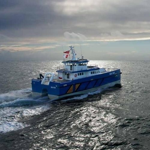 Barco profesional embarcación de servicio para parque eólico - NxS24 - Navalu - catamarán / intraborda / de aluminio