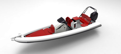 Embarcación neumática fueraborda - HSB 8.5T - Hyundai Lifeboats Co., Ltd.  - con consola central / 6 personas máx. / con roll-bar