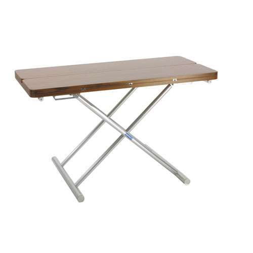 Mesa auxiliar para barco - NAUSICA II  - Metalstyle Srl - ajustable / de teca