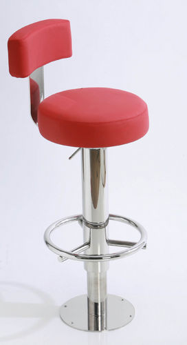 Taburete de bar para yate - MARGARITA - Metalstyle Srl - de acero inoxidable pulido / base redonda