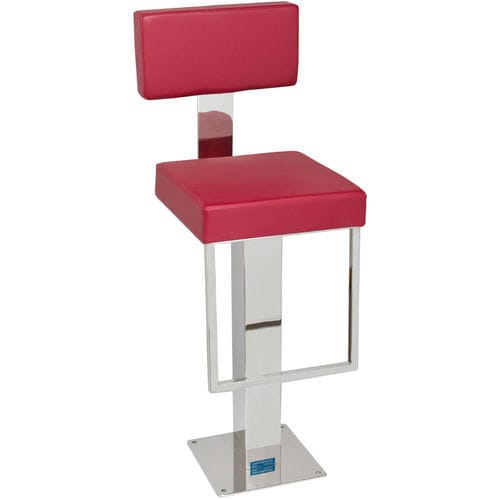Taburete de bar para yate - VERGIN - Metalstyle Srl - de acero inoxidable pulido / base cuadrada