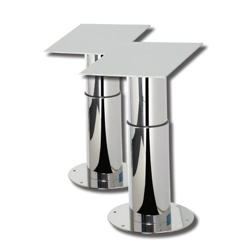 Pie de mesa eléctrico - TWIN  - Metalstyle Srl - telescópico / de aluminio / de acero inoxidable