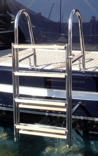 Escalera para barco - ISLAND SL - Metalstyle Srl - plegable / de baño / de acero inoxidable pulido
