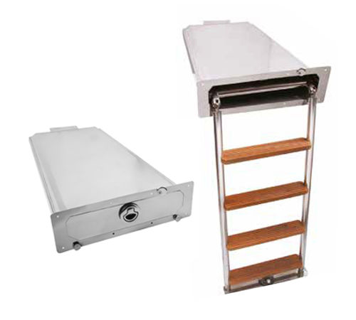 Escalera para barco - 01.075 series - TR INOX - abatible / telescópica / de baño