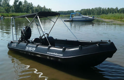 Bote fueraborda - LF series - WHALY BOATS - con consola lateral / rotomoldeado / de PEAD