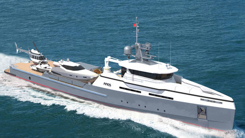 Buque especial de apoyo para yate - 56 YSV - ARES Shipyard - de acero