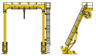 Estructura de elevación para buques para buque - FIXED   - Allied Marine Crane