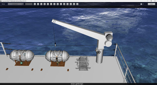 Software de simulación - Davit launched Liferaft - STORM SIM - para balsa salvavidas bajo pescantes / multimedia