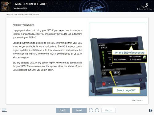 Software de comunicación - GMDSS General operator - STORM SIM - ELM / para buque