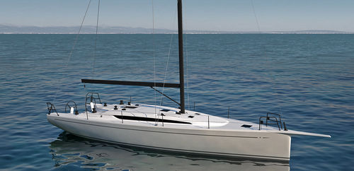 Velero de regata y crucero - 12.98 - Italia Yachts - con 3 camarotes / con bauprés / con doble rueda de timón