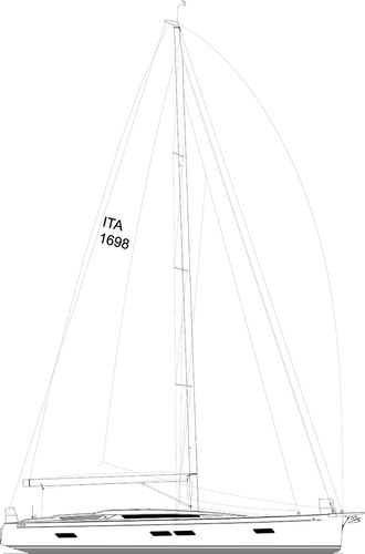 Yate de vela de crucero - 16.98 - Italia Yachts - con 3 camarotes / con popa abierta / con doble rueda de timón