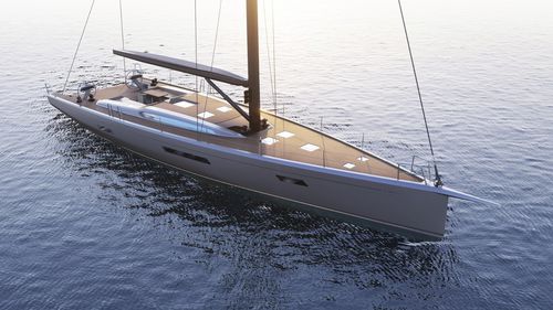 Yate de vela de crucero - 20.98 - Italia Yachts - con 3 camarotes / con popa abierta / con doble rueda de timón