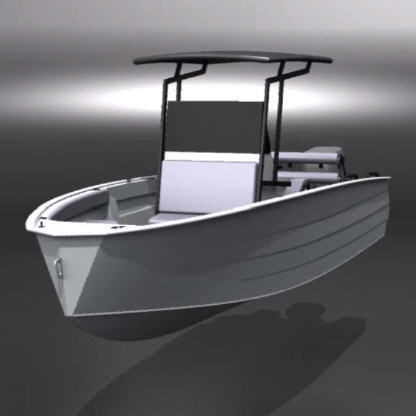 Barco open fueraborda - 600 - SMARTLINER - con consola central / de pesca deportiva / de fibra de vidrio