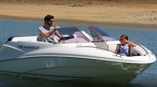 Runabout fueraborda - SUNBREEZE 190 - SMARTLINER - con doble consola / bow-rider / open