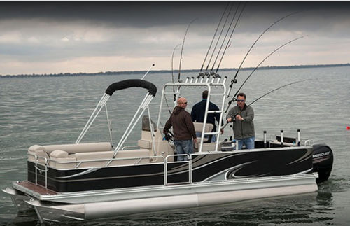 Barco pontón fueraborda - SMARTLINER - open / con consola lateral / de pesca deportiva