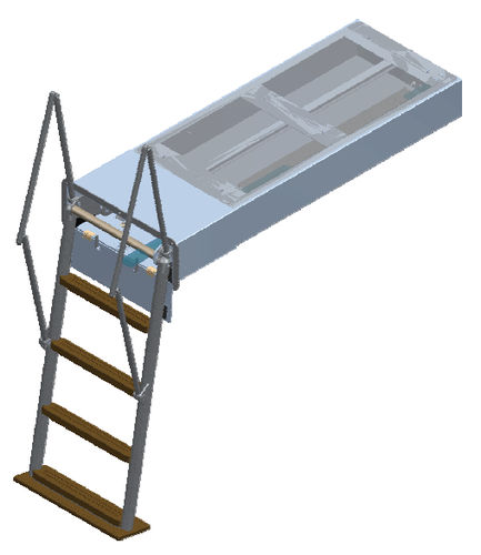 Escalera para barco - Carina Railing Motion - Swissway Marine Holland bv - para yate / abatible / de baño