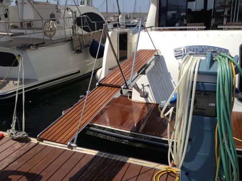 Pasarela para yate - krommen stainless steel yacht accessories - telescópica / de acero inoxidable / con baranda