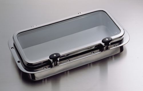 Portillo rectangular - VERTEX MARINE - para barco / abrible / con bordes redondeados