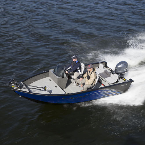 Bay boat fueraborda - 166 SC - Starcraft - con consola lateral / de pesca deportiva / 6 personas máx.
