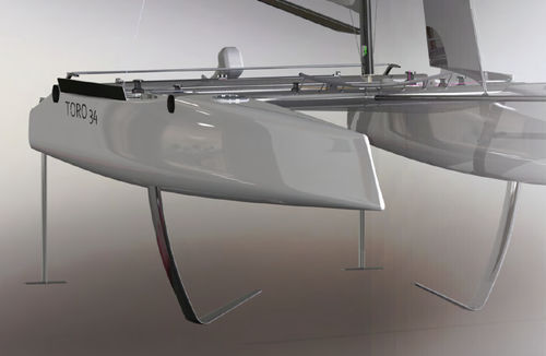 Catamarán - TORO 34R - Design Catamaran Inc - de regata / con 4 literas / de carbono