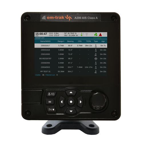AIS marino - A200 - em-trak marine electronics - clase A / con pantalla / USCG