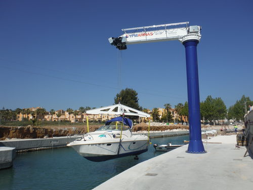 Grúa para puerto deportivo - SINGLE - YPMarinas - pluma giratoria / manejo de embarcaciones