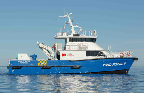 Barco profesional embarcación de servicio - WIND FORCE II - Baltic Workboats AS - embarcación de servicio para parque eólico / catamarán / intraborda