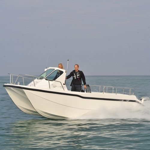 Barco open catamarán - West Coast Run - Cheetah Marine - fueraborda / bimotor / de pesca deportiva
