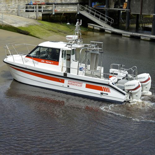 Barco profesional barco hidrográfico - Survey 1 - Cheetah Marine - catamarán / fueraborda