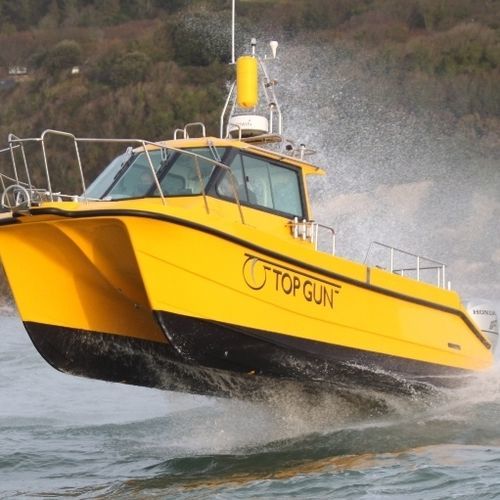 Cabin-cruiser catamarán - Top Gun - Cheetah Marine - fueraborda / bimotor / con hard-top