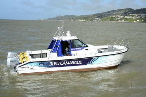 Barco cabinado catamarán - Bleu Camargue - Cheetah Marine - fueraborda / bimotor / con cockpit cerrado