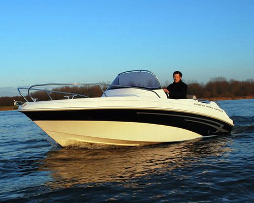 Barco open fueraborda - QX500 - Marine Times Newspaper - con consola lateral / de deporte / de recreo