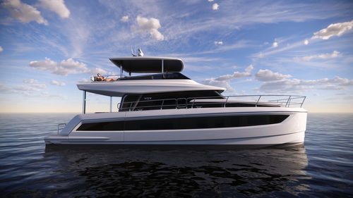 Barco cabinado catamarán - 53 - YOT POWER CATAMARANS - intraborda / bimotor / con fly