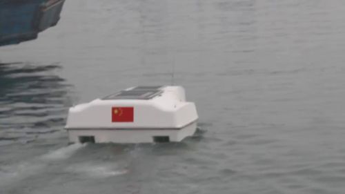Vehículo no tripulado marino patrullero - HV300 - Qing Dao Hvon Boat Co., Ltd. - teledirigido / eléctrico / trimarán