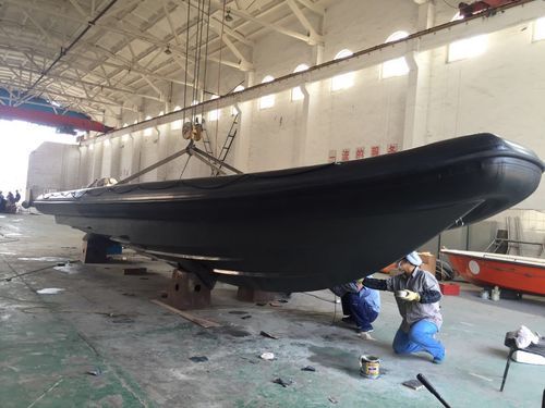 Embarcación neumática fueraborda - RIB-1200 - Changzhou Youbang Boat Co., Ltd. - trimotor / semirrígida / open