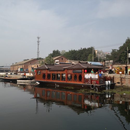 Barco casa catamarán - Painted boat - Changzhou Youbang Boat Co., Ltd. - intraborda / eléctrico / de GLP