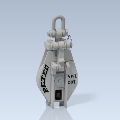 Polea simple - SB20T-30-SF4 - Petec Services - con apertura / con giratorio / para barco de pesca profesional